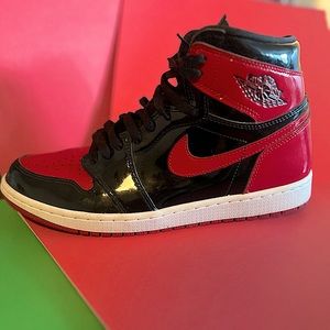 Jordan 1s Og Retro Patent Leather, used, great condition, Sz.11, Red/Black